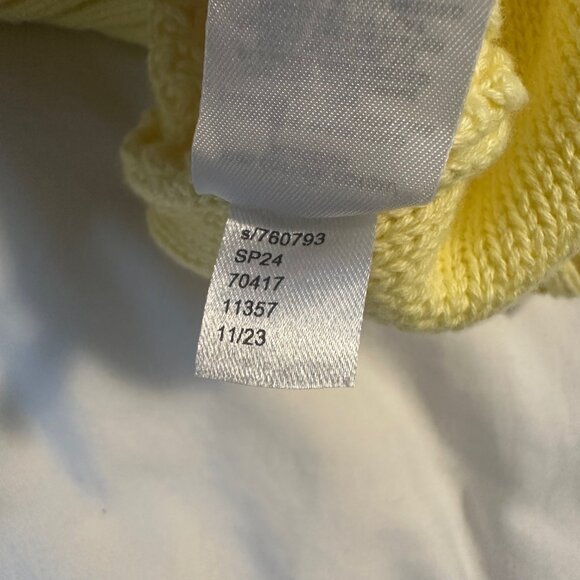 Lemon Yellow V-Neck Sweater Vest Loft  XL - NEW - Picture 9 of 9